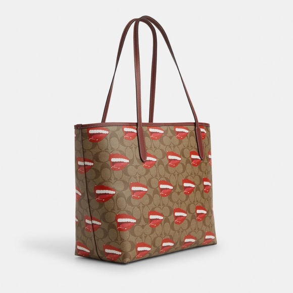 NWT Coach Outlet Coach X Tom Wesselmann City Tote In Signature Canvas - Picture 7 of 7